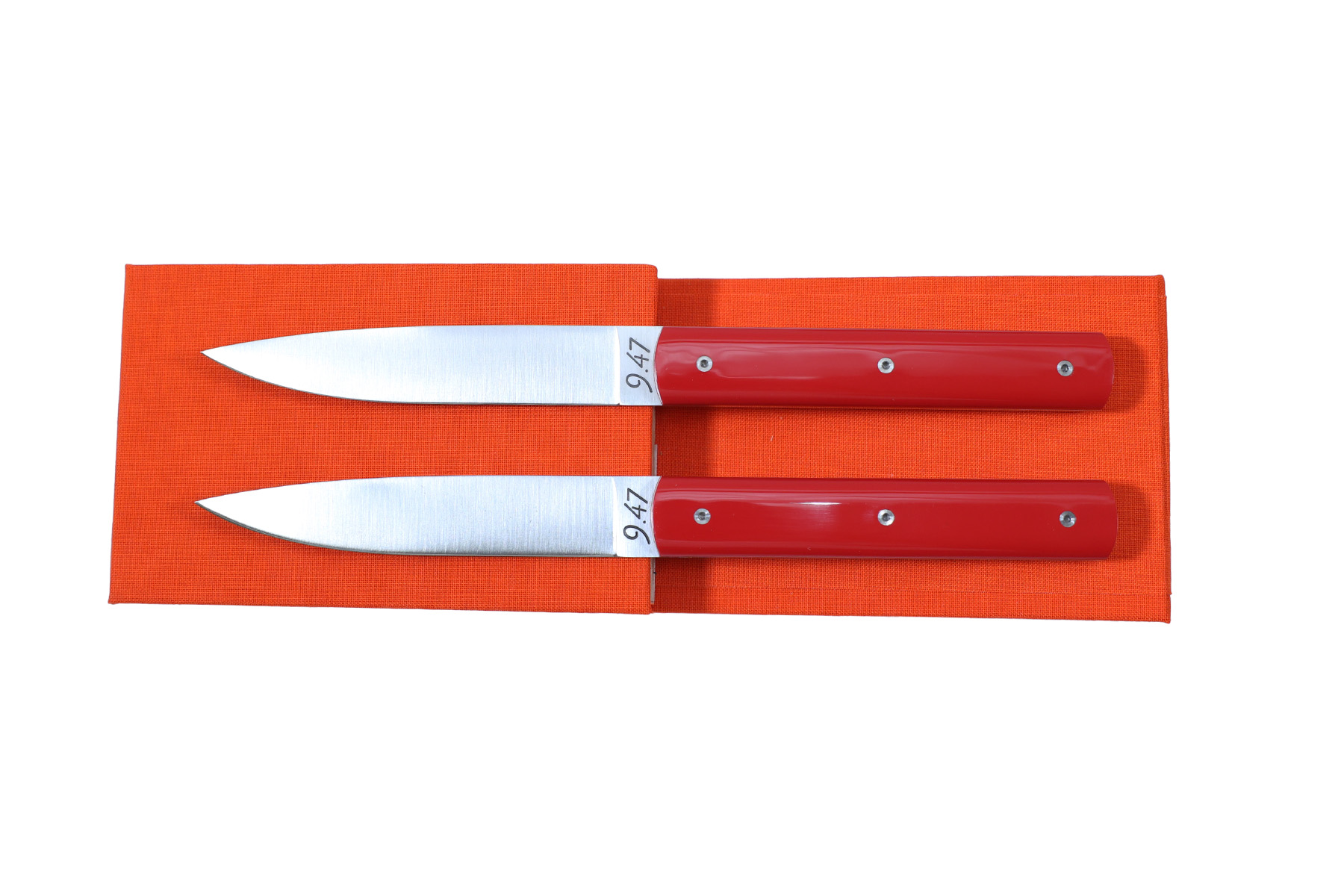Coffret de 2 couteaux de table 9.47 Atelier Perceval - Rouge