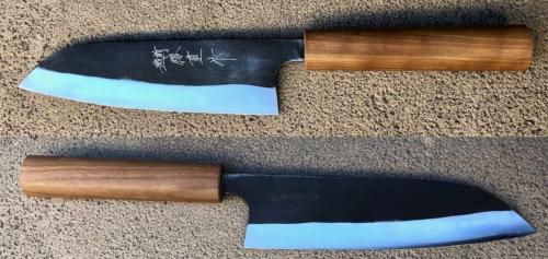 Couteau artisanal Japonais Kasumi black forged 16.50 cm Santoku