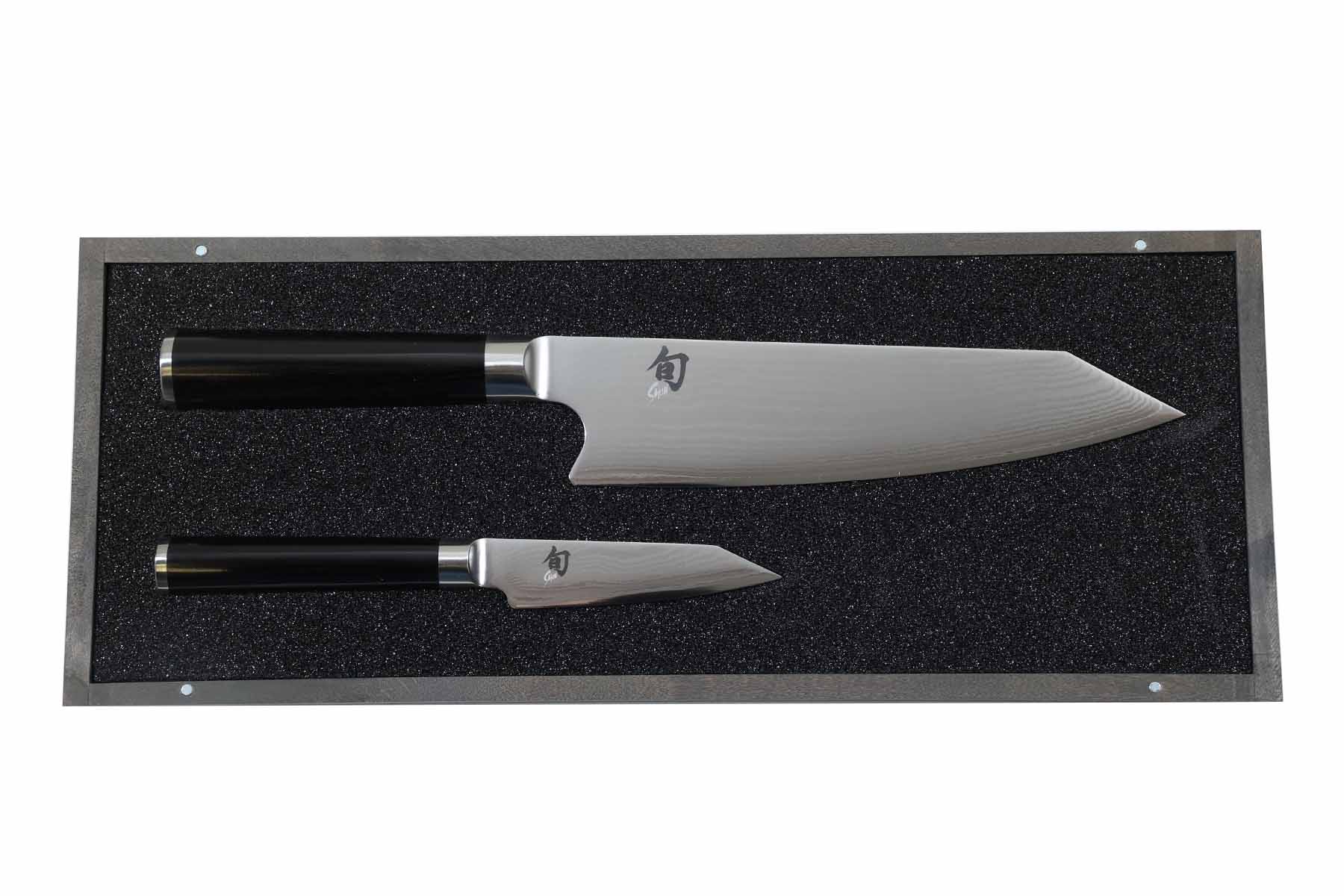 Coffret 2 couteaux japonais Kai Shun Classic damas - Couteau d'office kiritsuke et couteau kiritsuke
