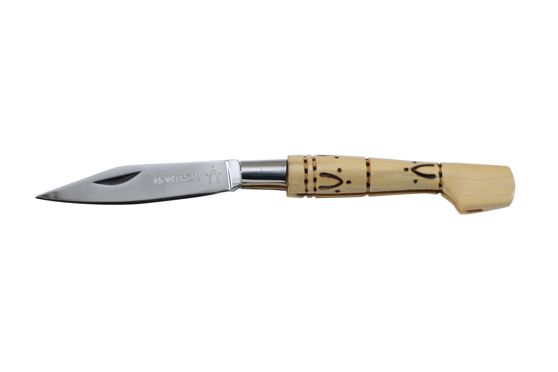 Canif Nontron n°10 manche sabot 6 cm - Buis