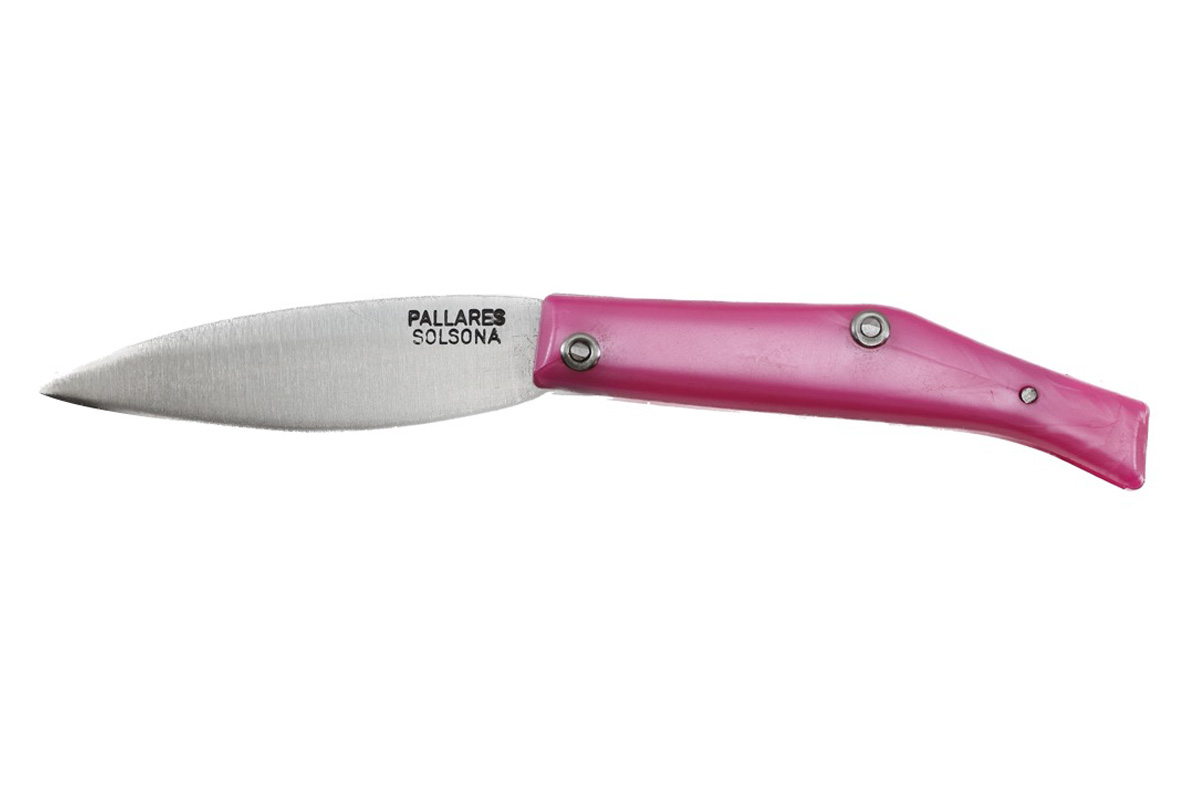 Couteau Pallarès Solsona - Couteau de poche Común n°00 rose - 7 cm acier carbone