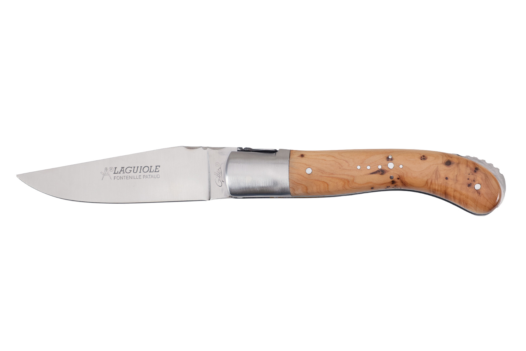 Couteau Laguiole Gilles Fontenille Pataud Sport - manche genévrier 13 cm