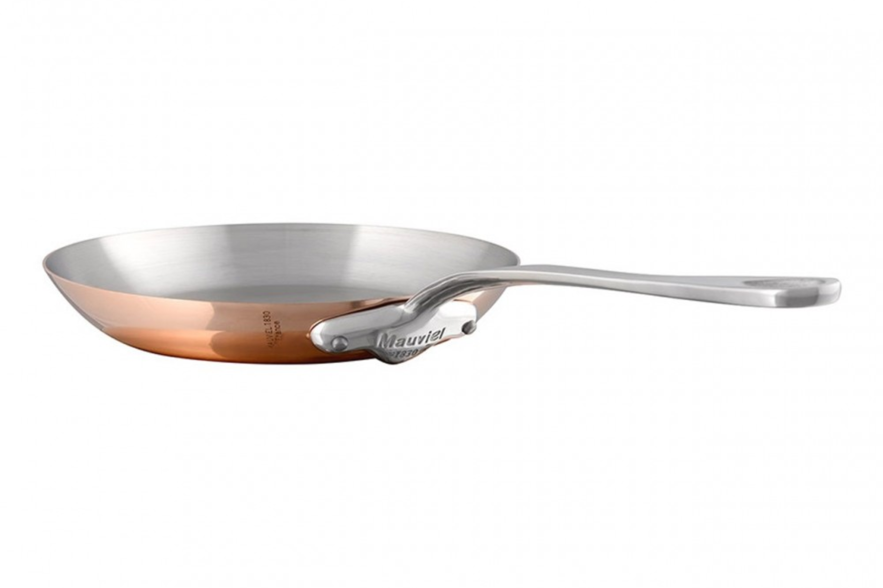 Poêle en cuivre Mauviel M'Héritage 26 cm - manche fonte d'inox