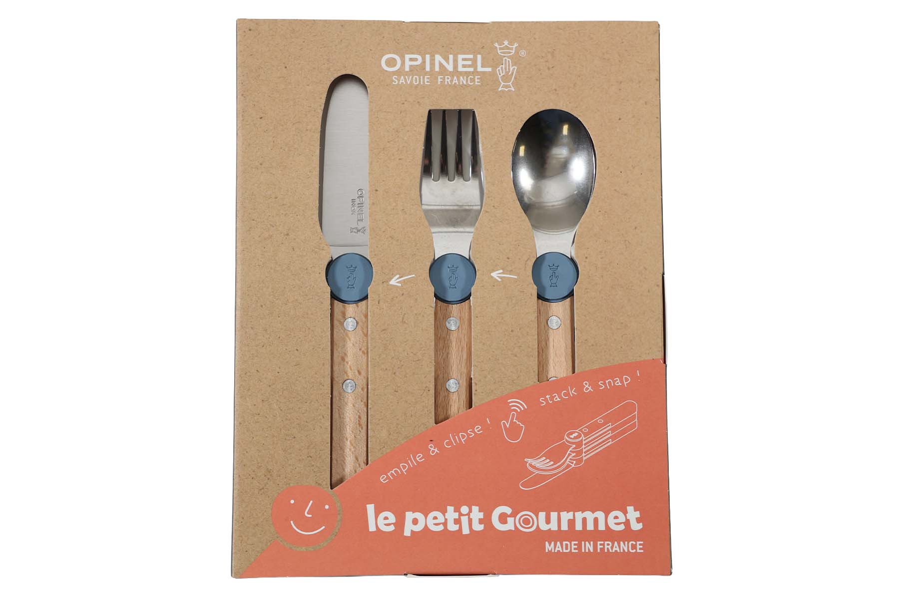 Coffret Opinel Le Petit Gourmet - bleu pluie