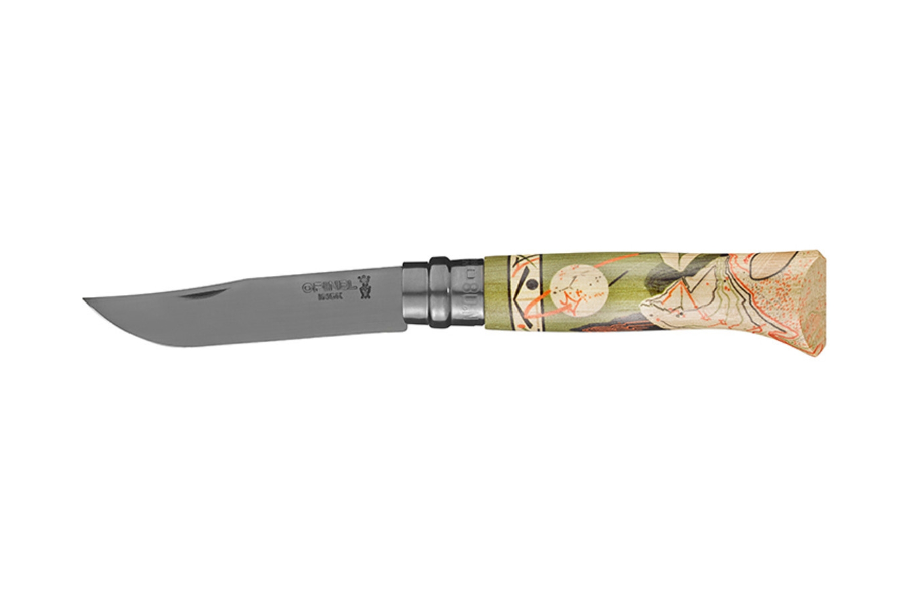 Couteau Opinel N°8 Edition " Biennale thème nature " Série limité par Mioshe
