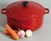 COCOTTE CHASSEUR EN FONTE RONDE 20 CM ROUGE