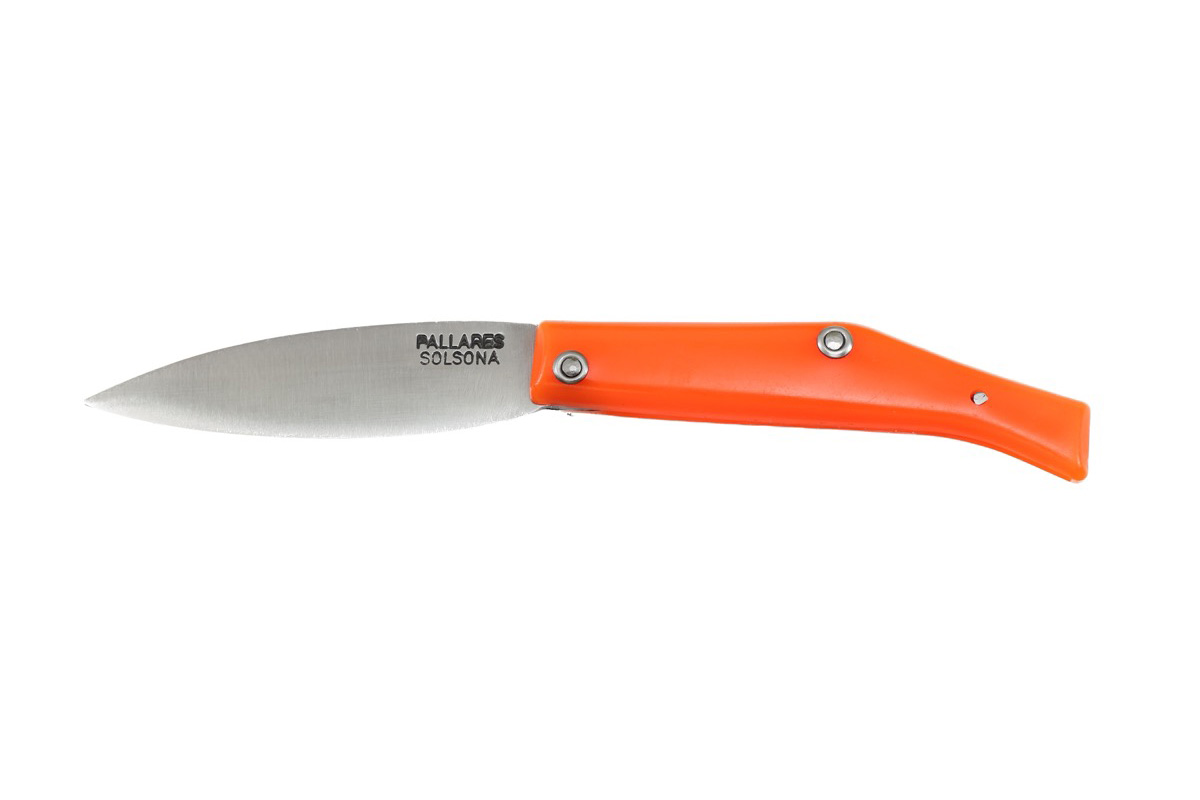 Couteau Pallarès Solsona - Couteau de poche Común n°00 orange - 7 cm acier carbone
