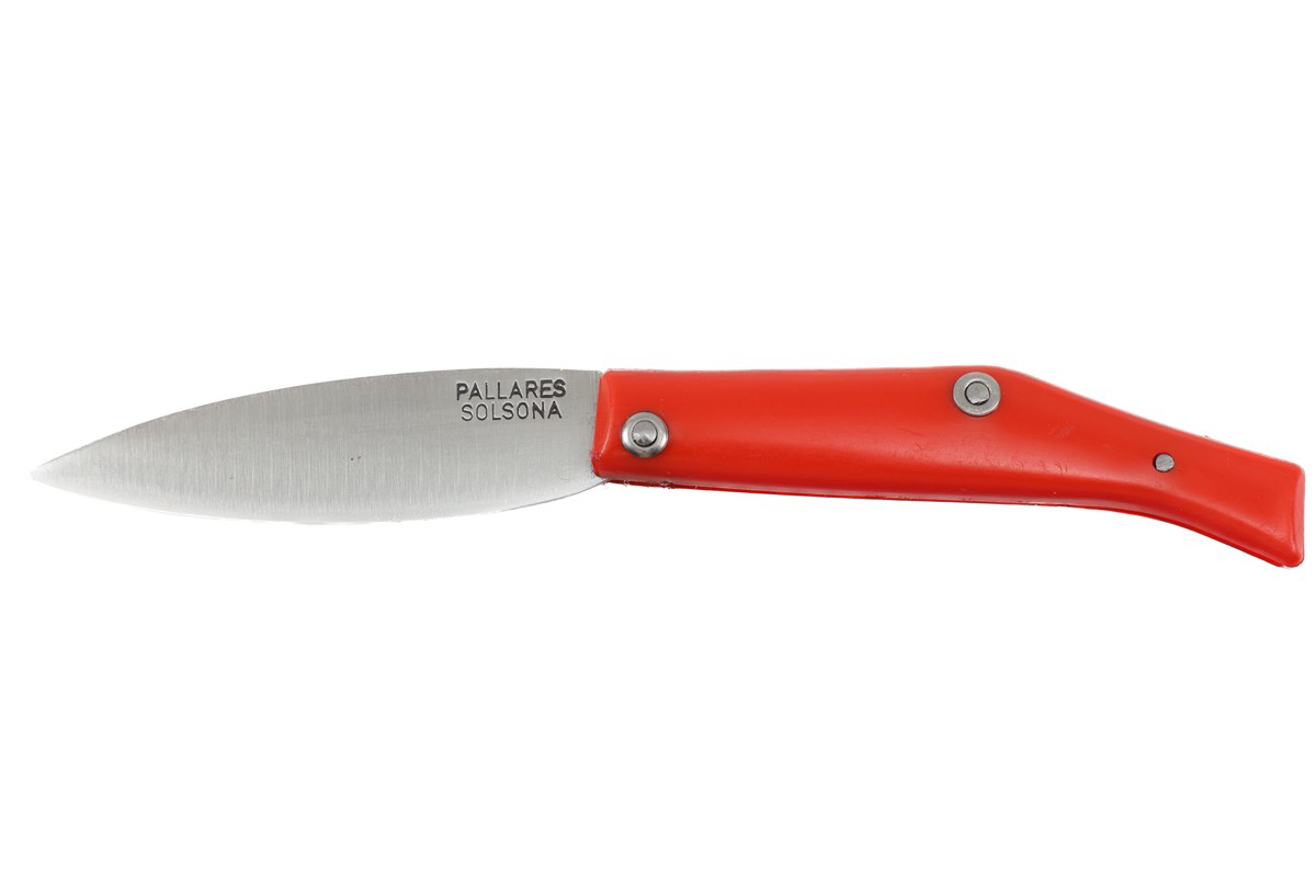 Couteau Pallarès Solsona - Couteau de poche Común n°00 rouge - 7 cm acier carbone