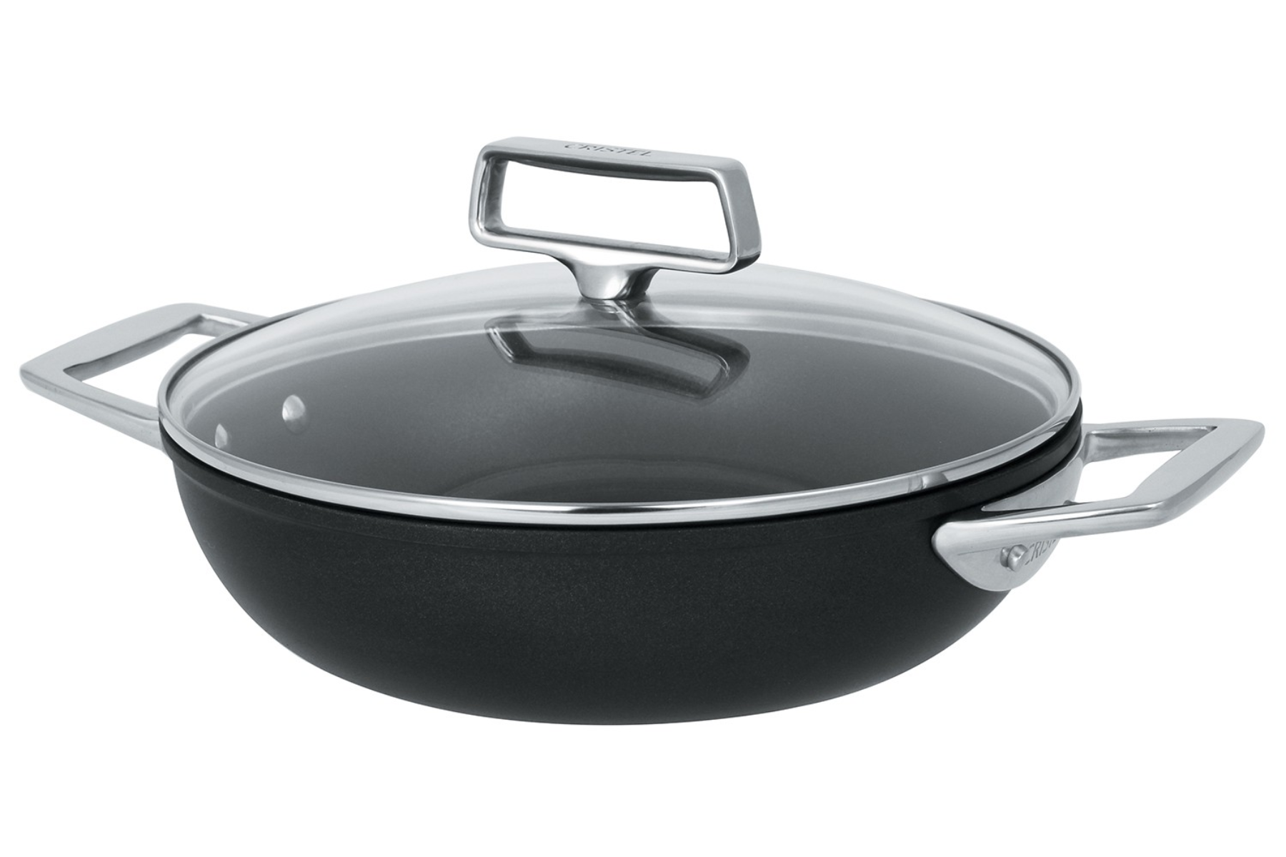 Sauteuse deux anses Cristel Castel Pro antiadhésive en aluminium - 28 cm