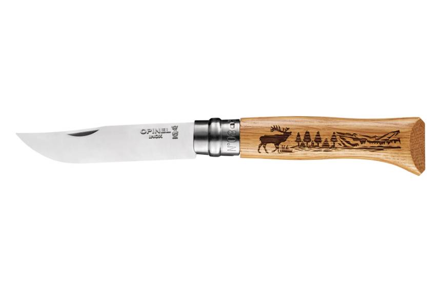 Couteau Opinel n°08 Animalia cerf - chêne