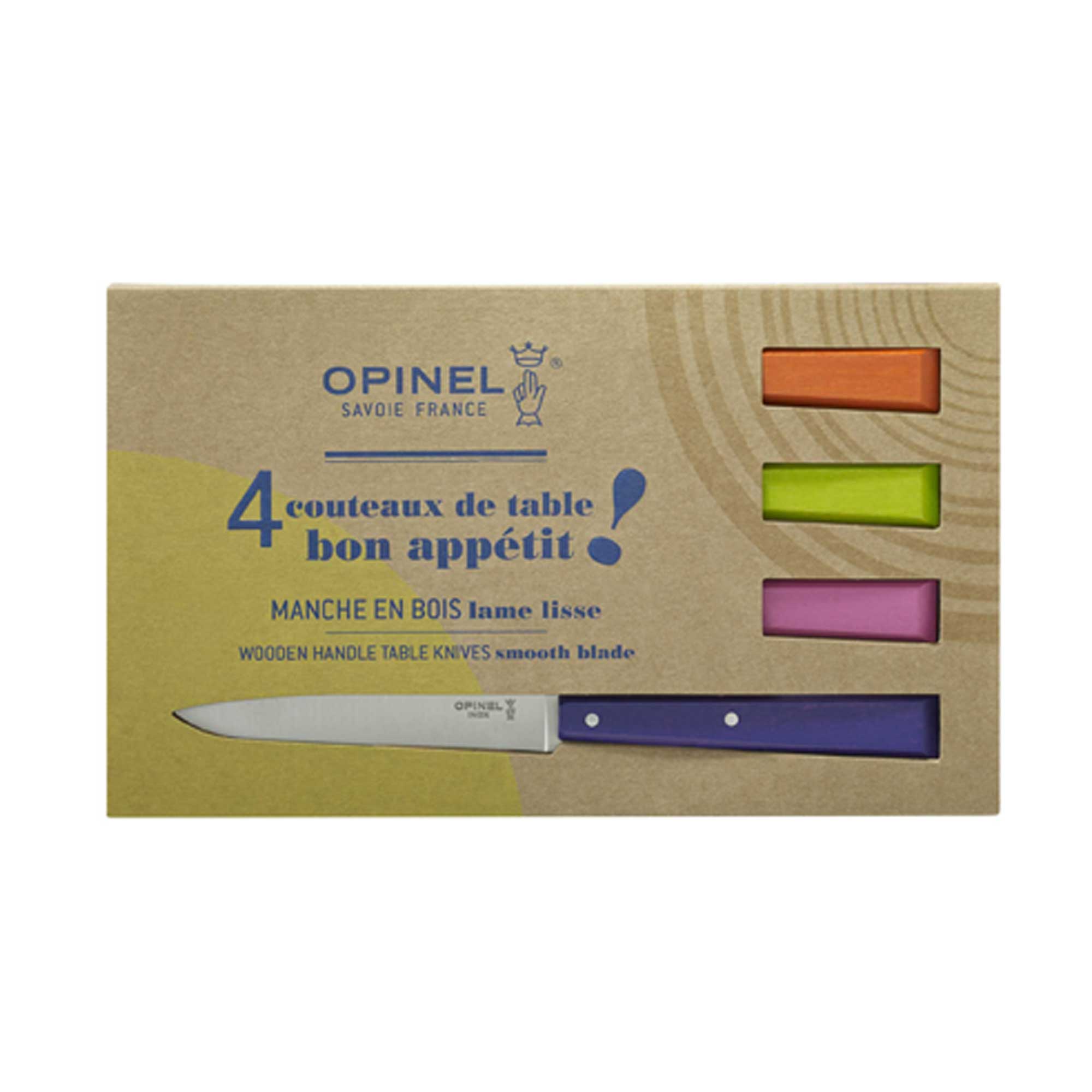 Coffret de 4 couteaux de table Opinel Bon Appétit Pop