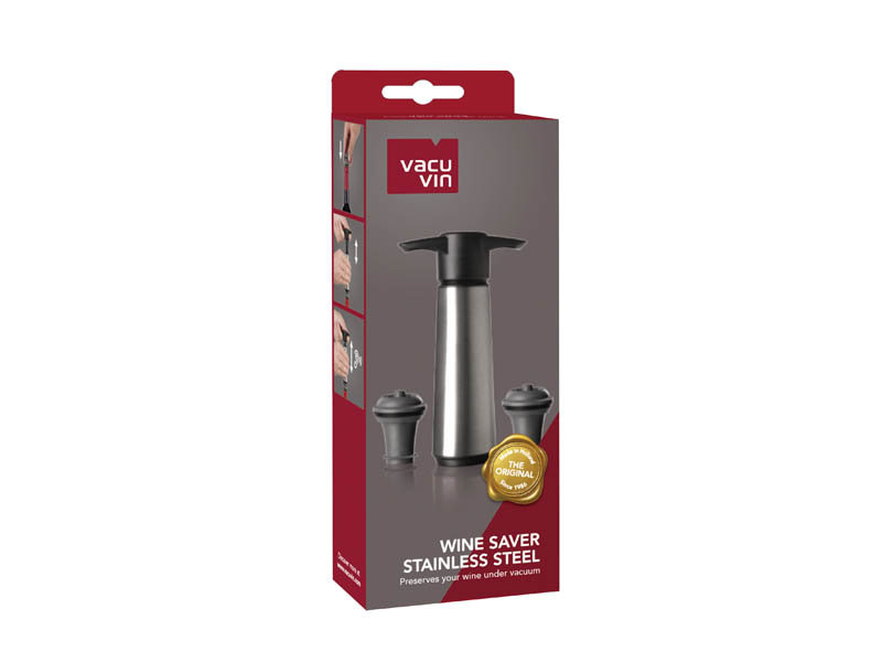 Pompe à vide Vacu Vin Wine Saver inox