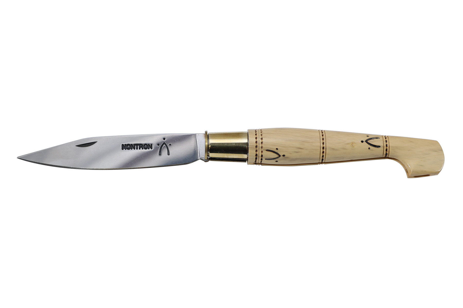 Couteau Nontron n°25, manche sabot 12 cm - Buis