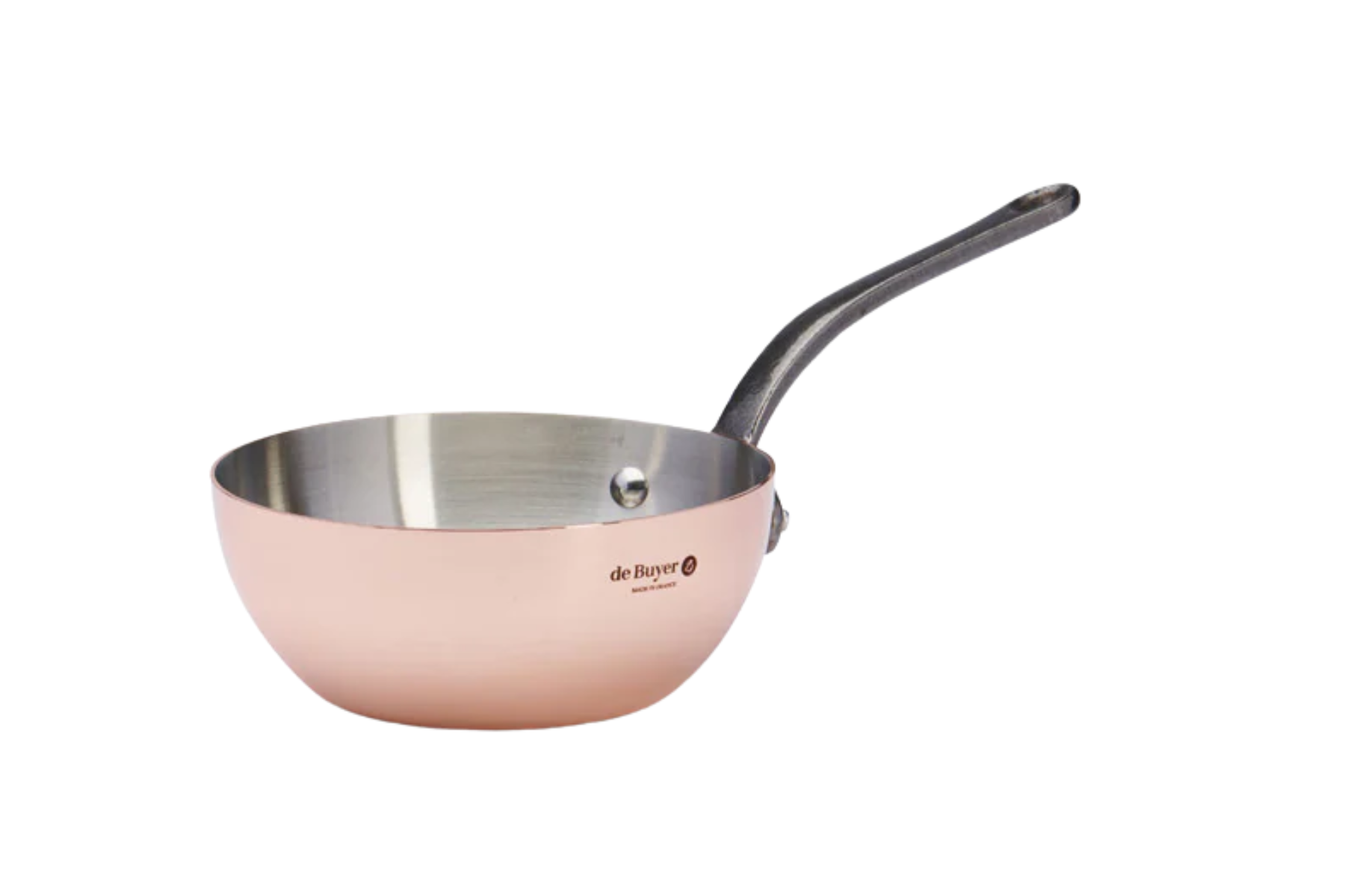 Sauteuse cuivre inox De Buyer monture fonte d'inox - 16 cm