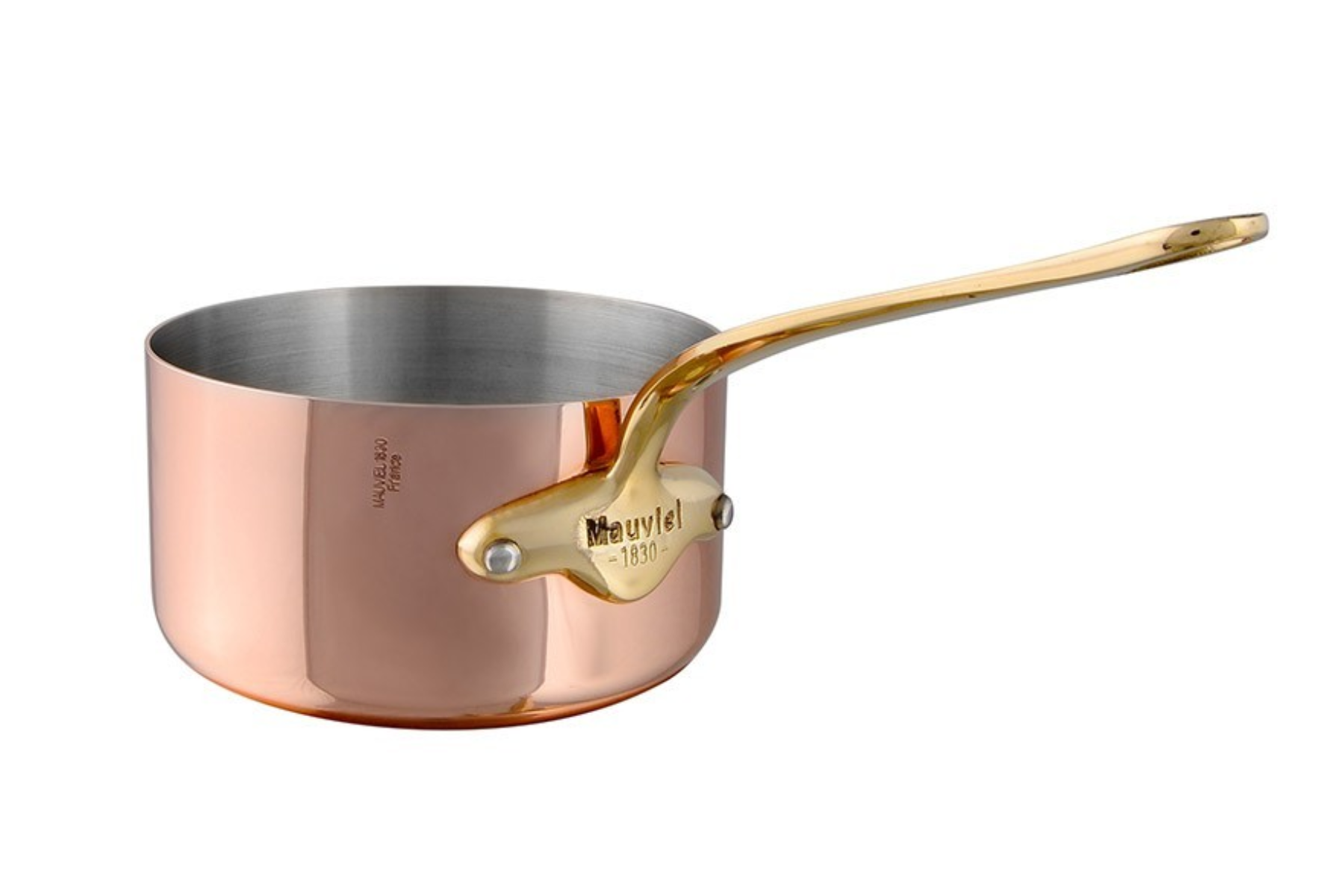 Casserole Mauviel M'Héritage M'150B cuivre 14 cm - manche bronze