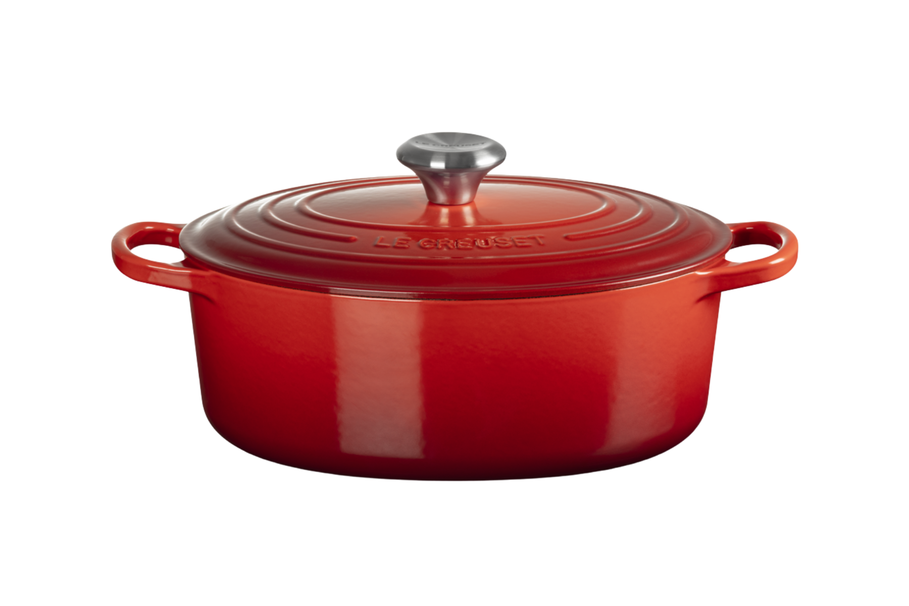Cocotte en fonte Le Creuset ovale Cerise - 33 cm