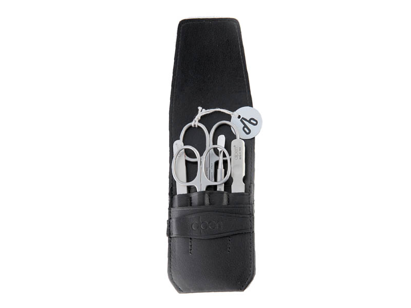 Pochette manucure Alpen 5 pièces cuir noir