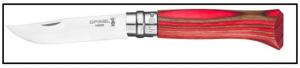 Couteau Opinel n°08 Bouleau Lamellé Rouge