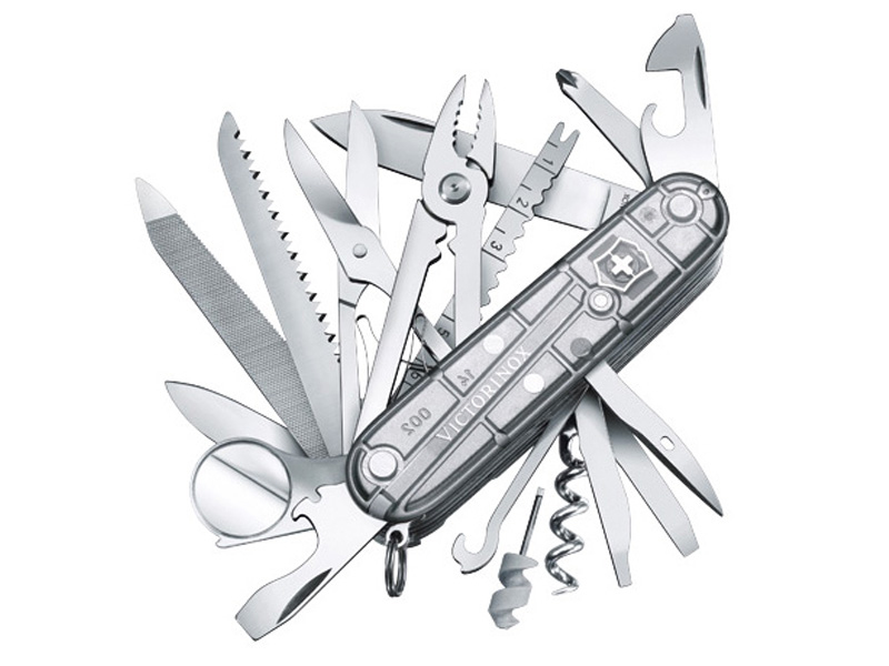 Couteau suisse Victorinox  Swisschamp Silvertech - gris argenté