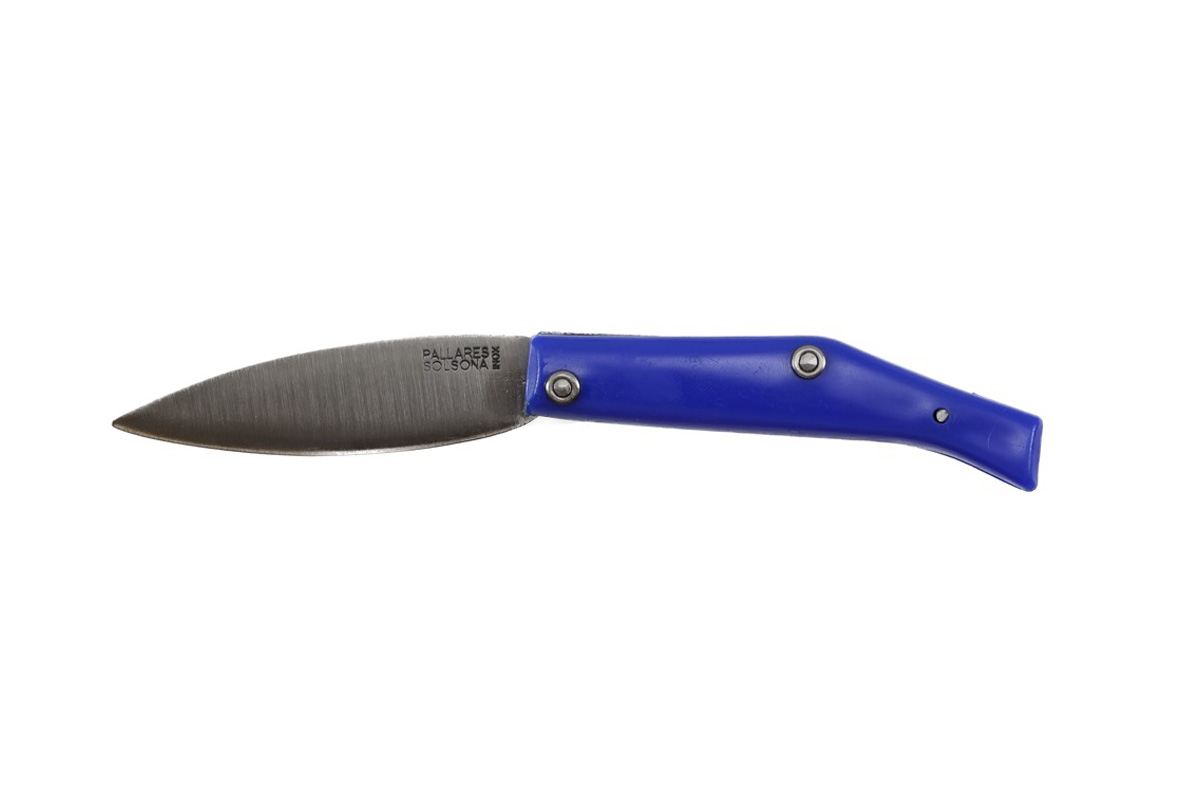 Couteau Pallarès Solsona - Couteau de poche Común n°00 bleu - 7 cm acier inox