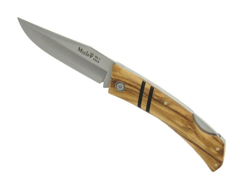 Couteau Muela ZX - lame à cran acier inox - plein manche 11 cm olivier