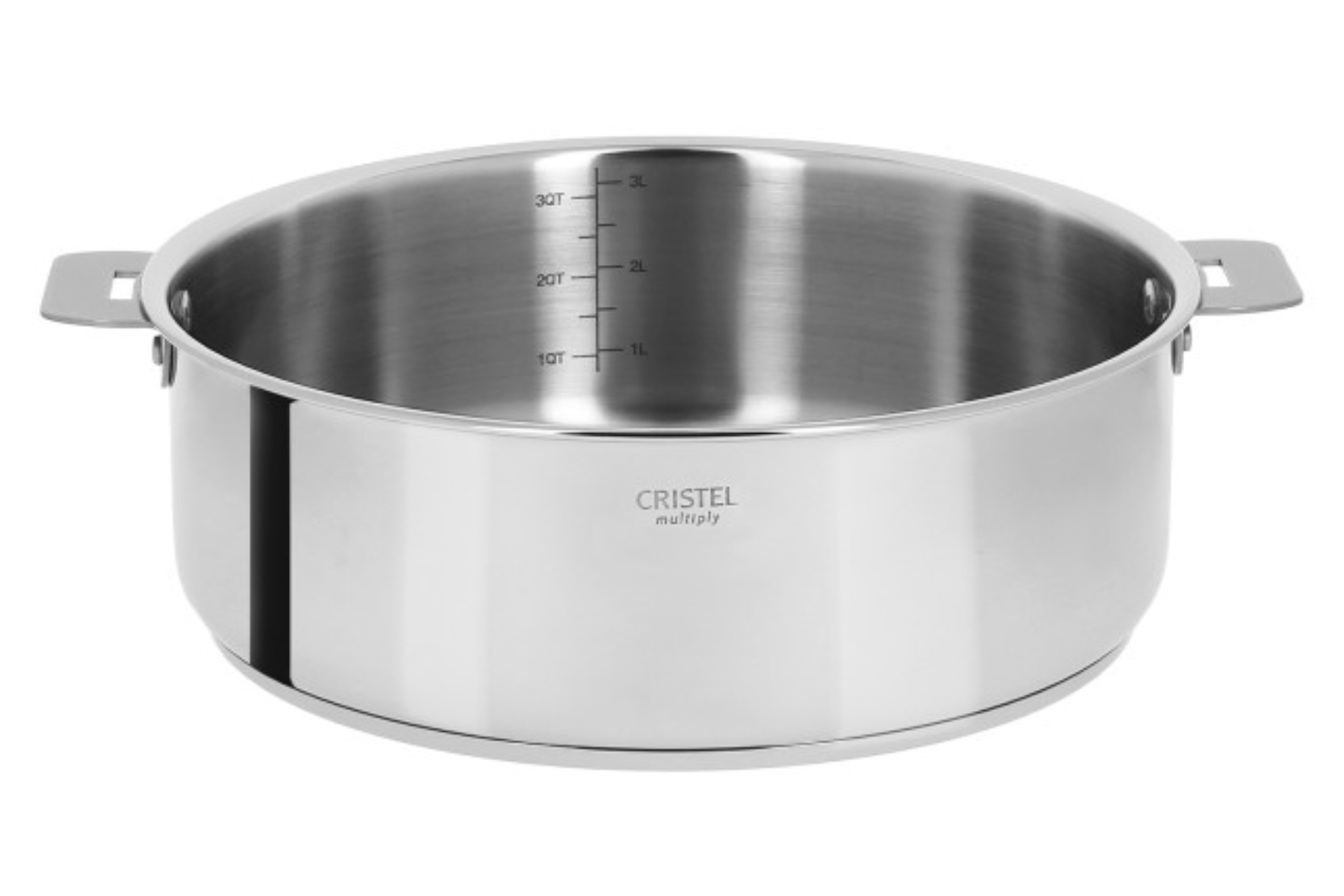 Sauteuse Cristel Casteline amovible inox - 30 cm