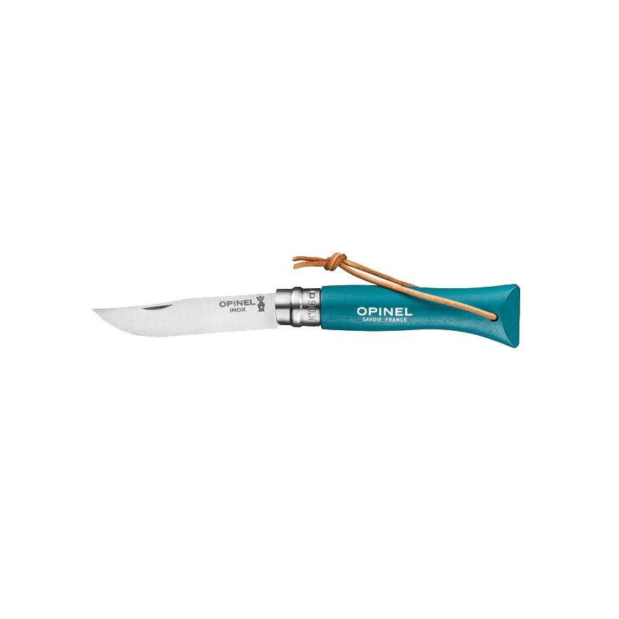 Couteau Opinel n°06 baroudeur - turquoise