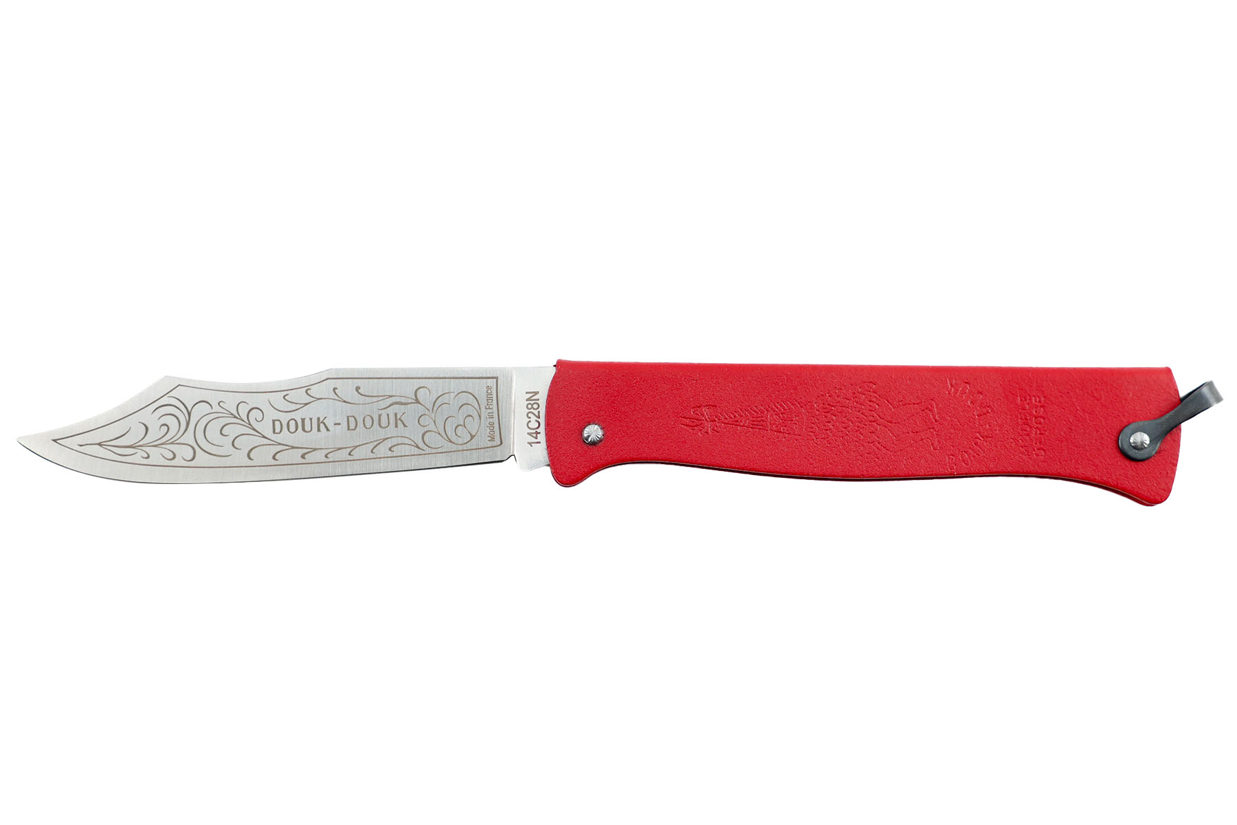 Couteau Douk-Douk par Cognet couleur rouge- Nouvelle version