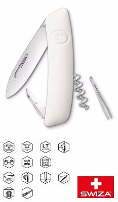 COUTEAU SWIZA MULTIFONCTIONS D01 BLANC