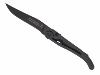 COUTEAU LAGUIOLE PAR CLAUDE DOZORME - LINER LOCK 11CM - TOUT INOX NOIR