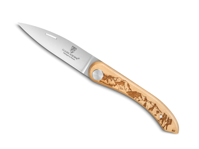 Couteau Capucin C. Dozorme - manche 12.5 cm buis motif randonnée