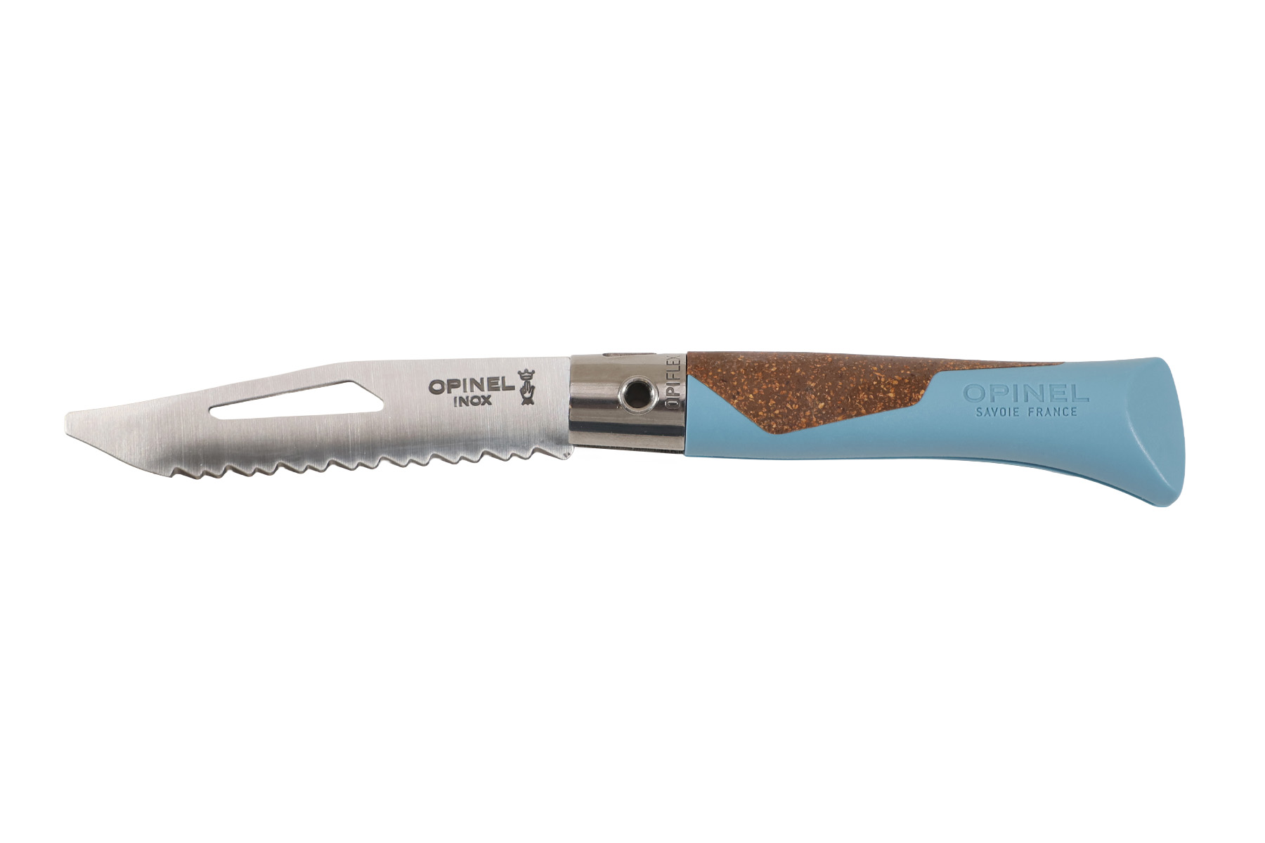 Couteau Opinel Néo7 Alpine "Opiflex®" - Bleu glacier et lame acier inoxydable