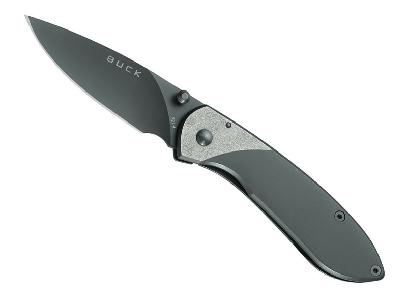 Couteau Buck Nobleman n° 0327TTS - manche 9 cm acier brossé / titanium