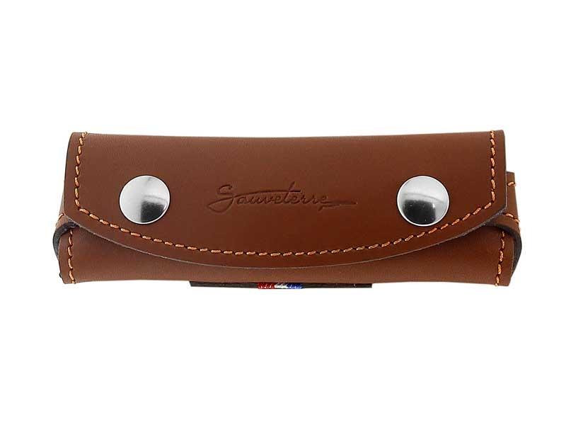 Etui Sauveterre Max Capdebarthes, cuir Pérou, port horizontal pour manche 11 cm