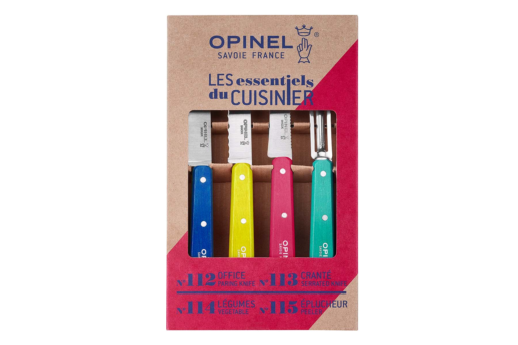 Coffret Opinel Les essentiels du cuisinier Pop 80 - 4 couteaux