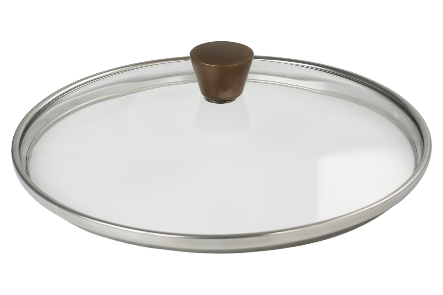 Couvercle verre Cristel 1826 Bicentenaire bouton cuivré - 20 cm
