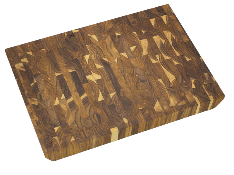 Billot à poser en Teck bois de bout Stolf 50 x 35 x 5 cm