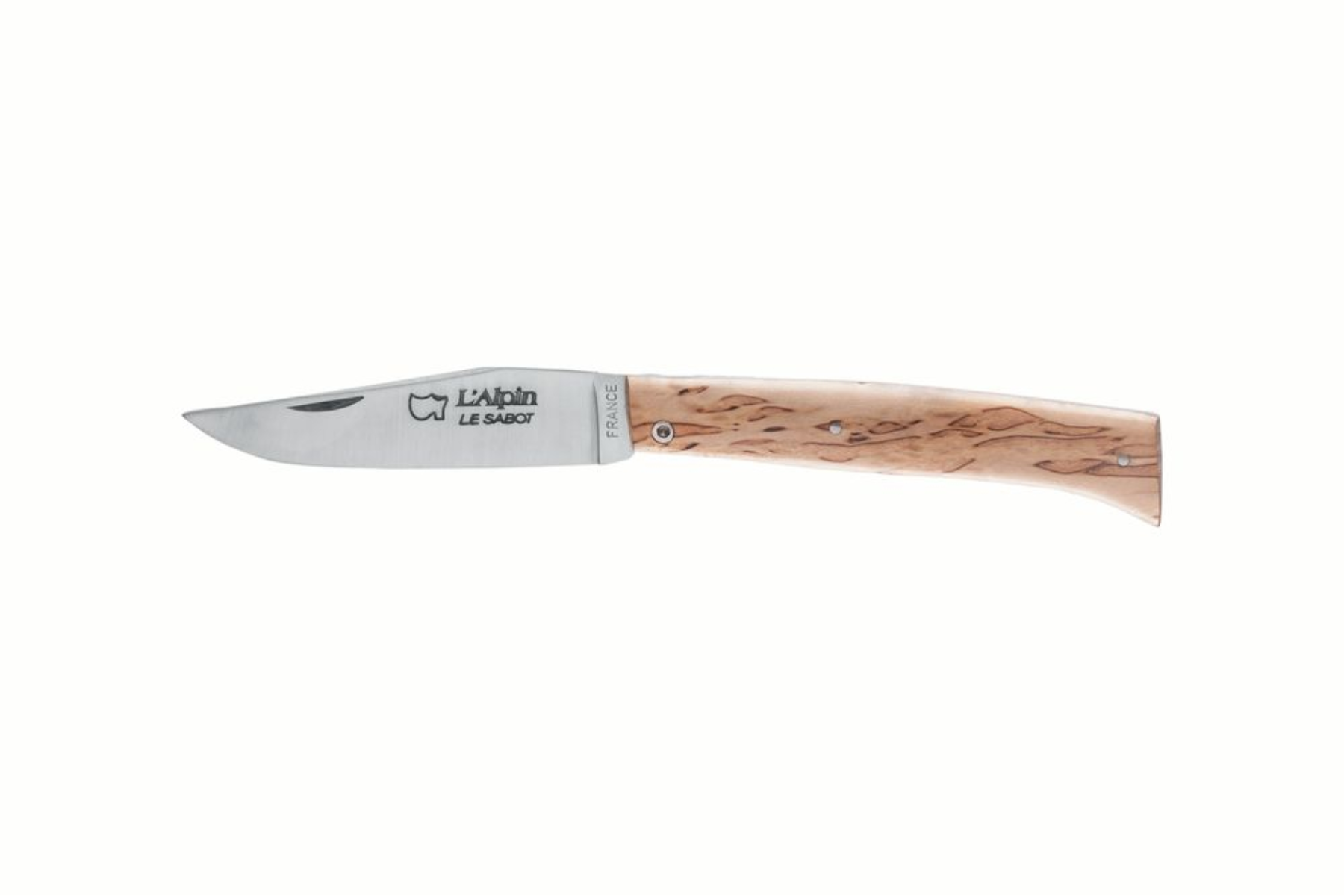 Couteau Au Sabot l'Alpin - manche 10 cm bouleau
