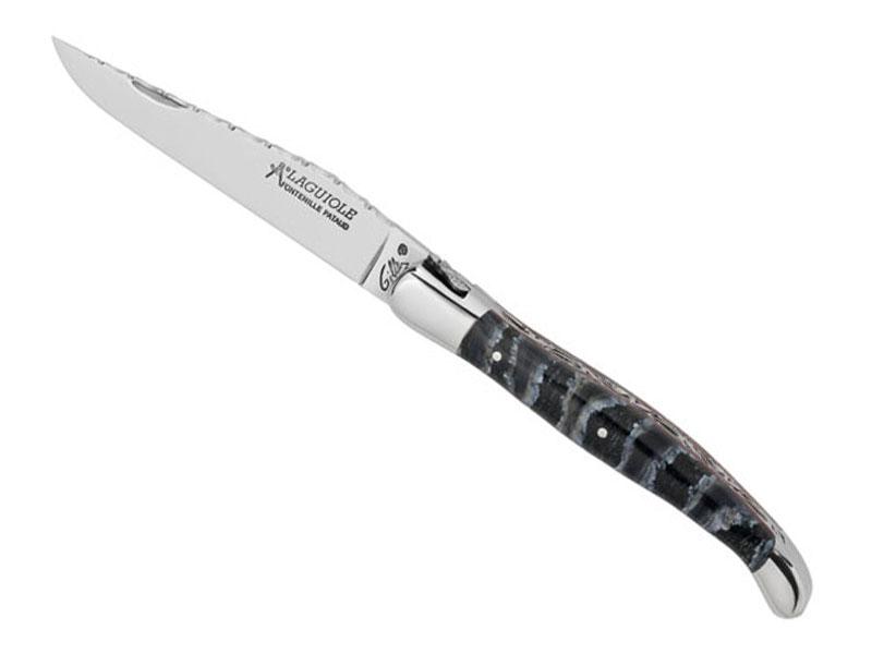 Couteau Laguiole Gilles Fontenille Pataud Tradition  - manche 12 cm molaire de mammouth
