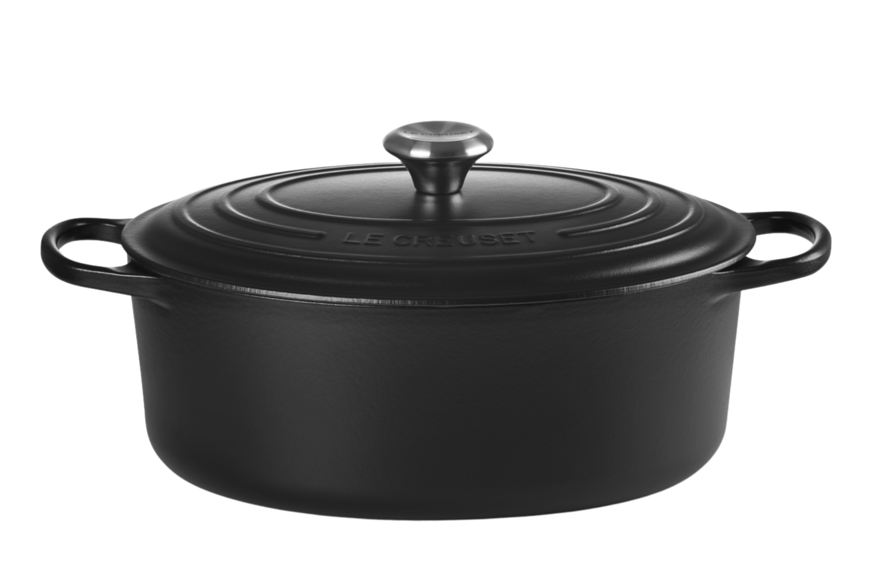 Cocotte en fonte Le Creuset ovale Noir mat - 31 cm