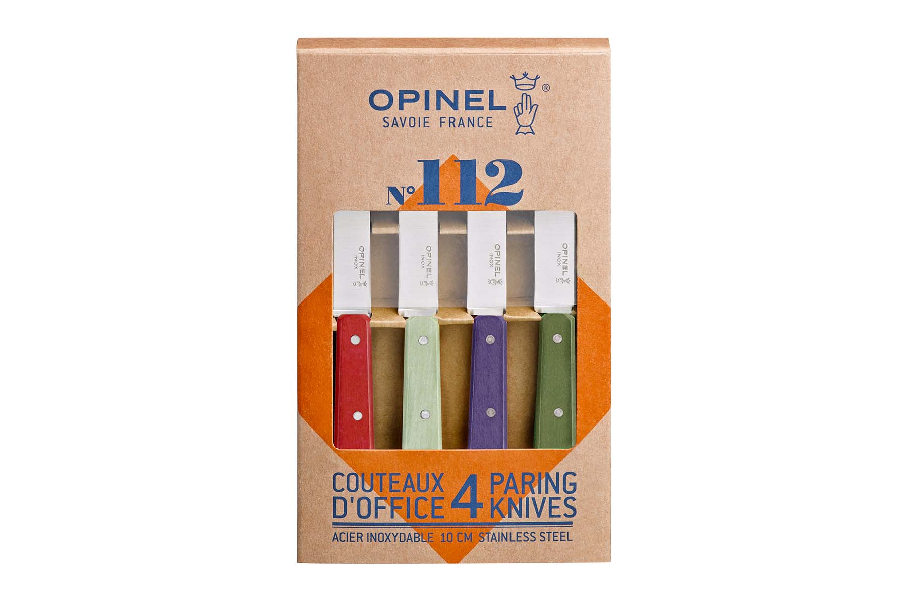 Coffret 4 couteaux d'office n°112 Opinel couleurs paysage