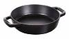 STAUB - PLAT DOUBLE POIGNÉE NOIR EN FONTE