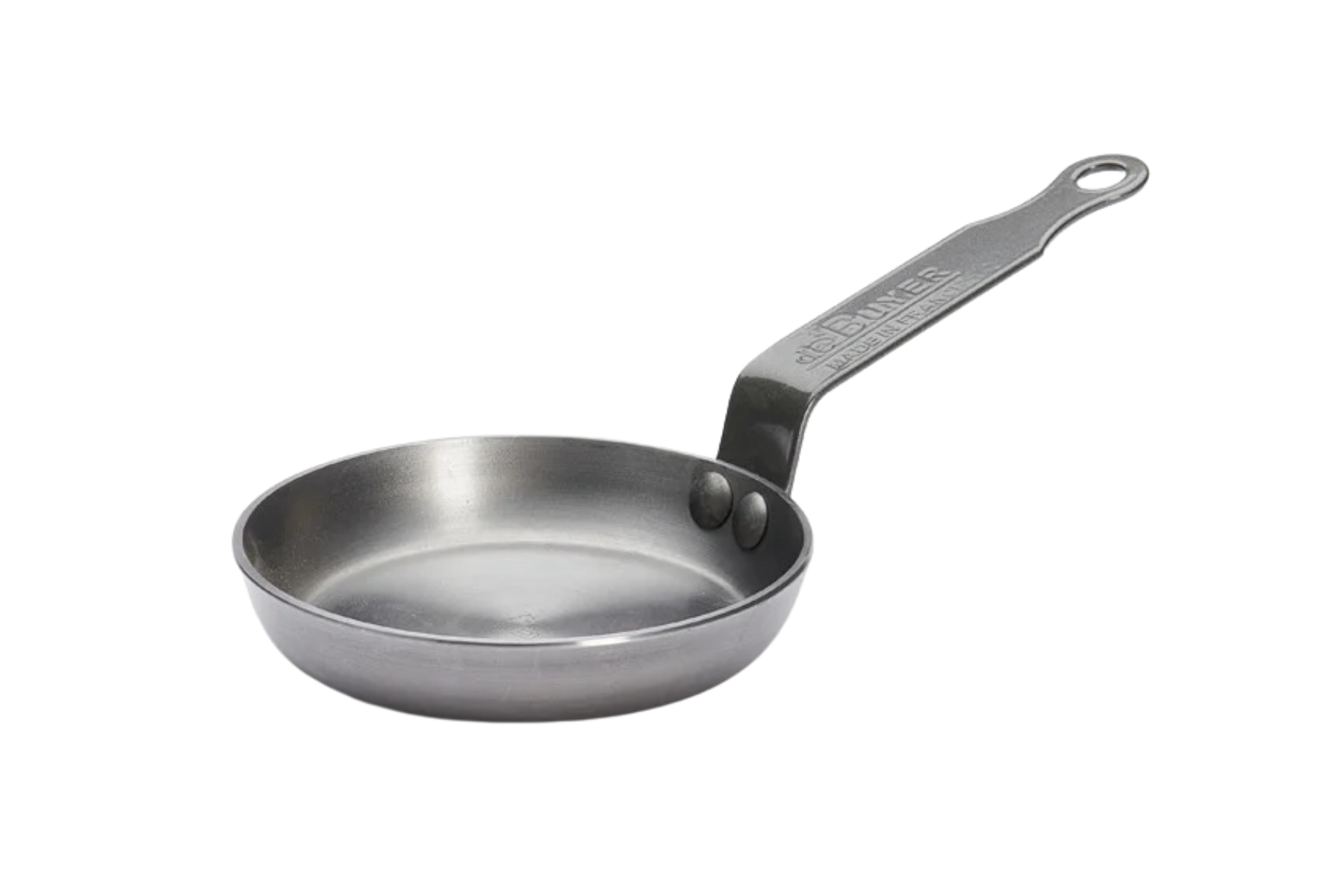 Poêle à blinis en acier De Buyer Minéral B 12 cm - manche en fonte