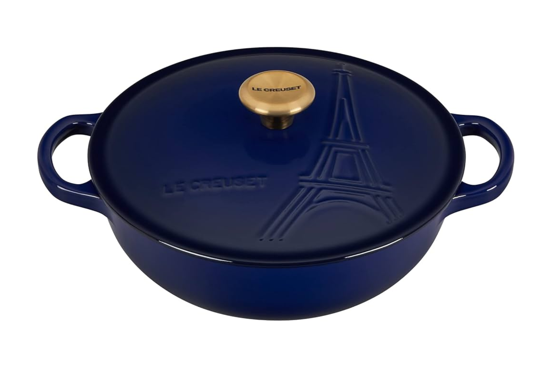 Cocotte en fonte Le creuset Tour Eiffel Bleu indigo - 22 cm