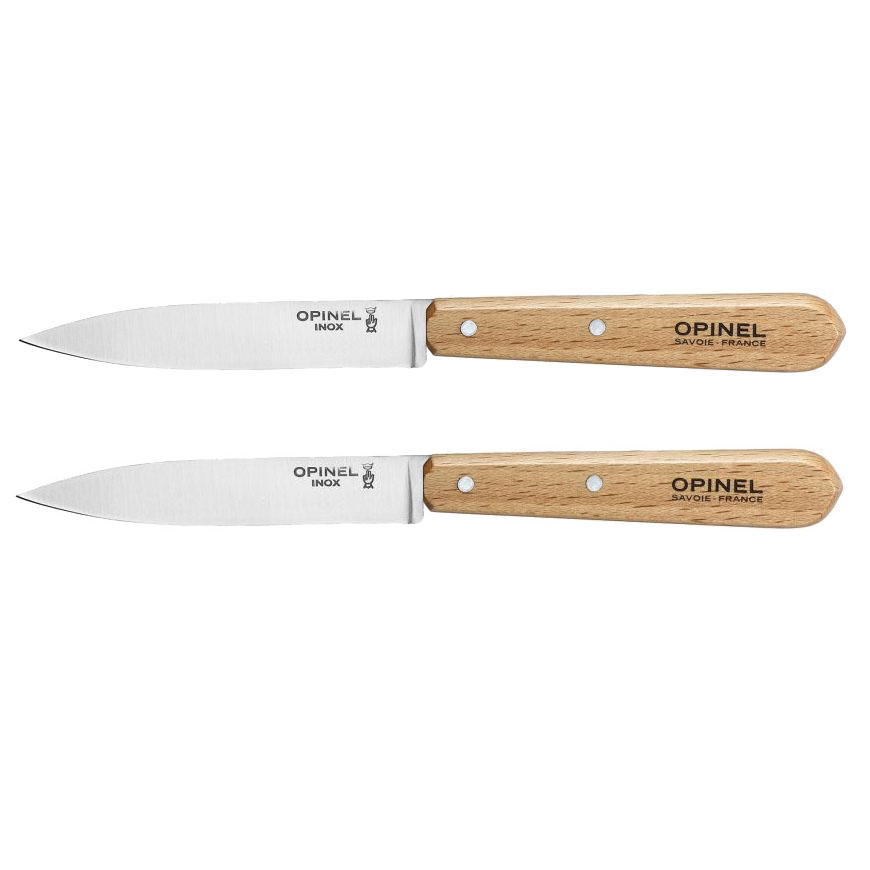 Lot de 2 couteaux Opinel office n°112 inox - hêtre naturel