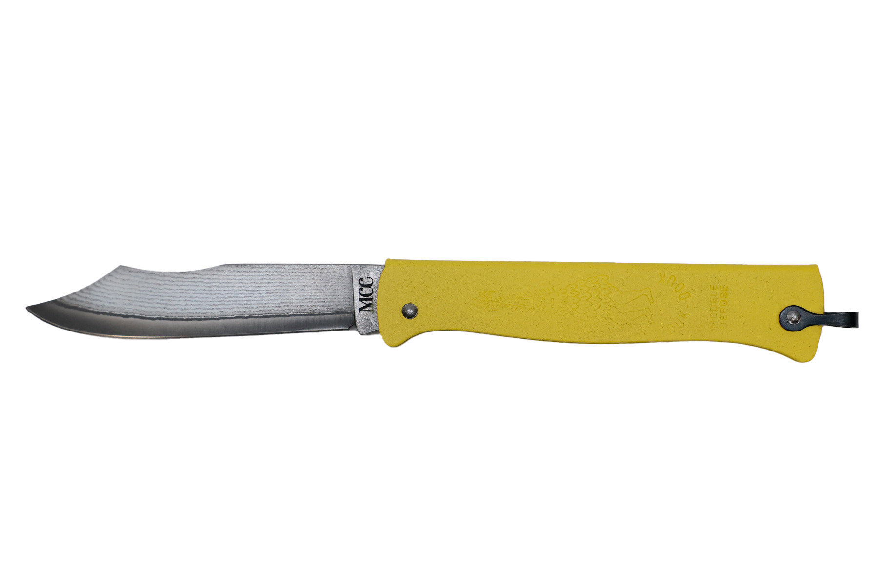 Couteau Douk-Douk de Cognet VG10 damas série limitée - Jaune