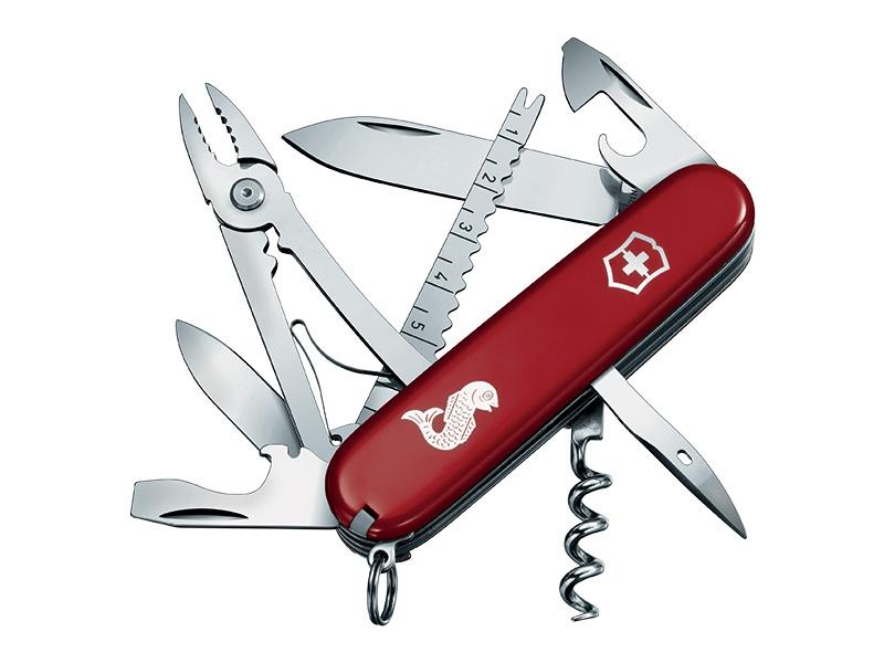 Couteau suisse Victorinox Angler motif poisson- rouge