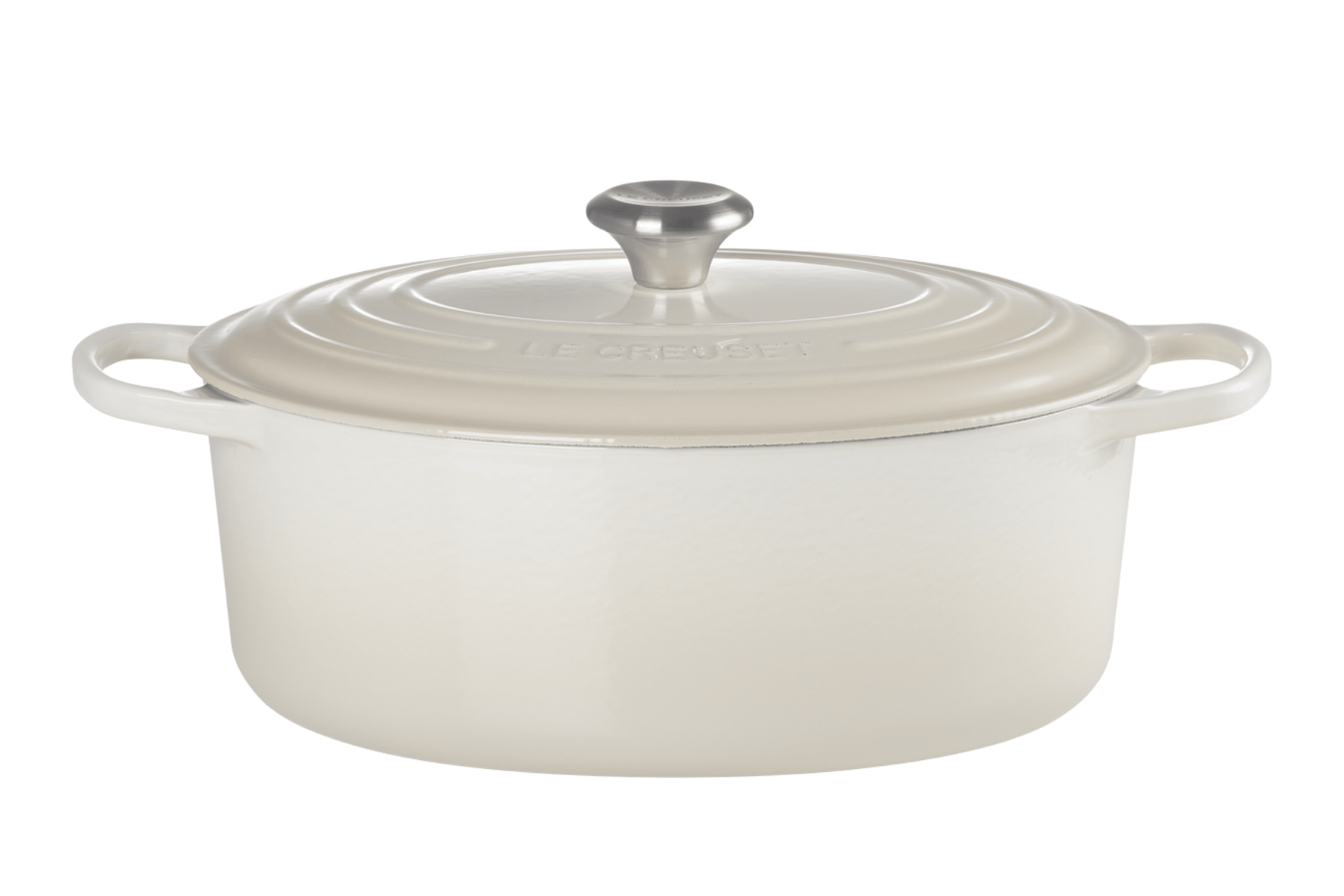 Cocotte en fonte Le Creuset ovale Meringue - 31 cm