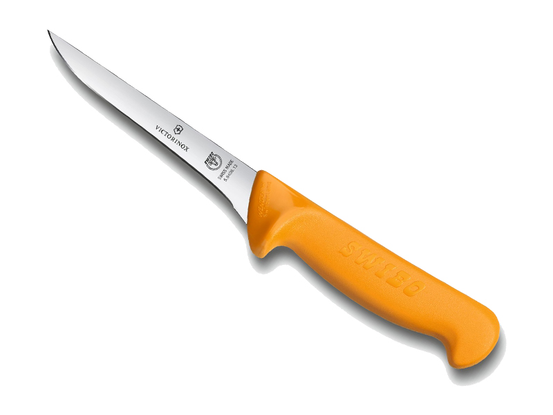 Couteau à désosser Swibo lame étroite 13 cm - Manche grillon jaune