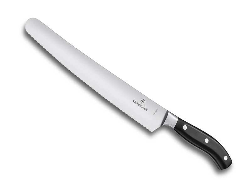 Couteau à pain Victorinox Grand Maître, lame dentée 26 cm - manche POM noir